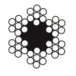 Канат двойной свивки типа лк-о конструкции 6x7(1+6)+1 о.с. (ГОСТ 3069-80)